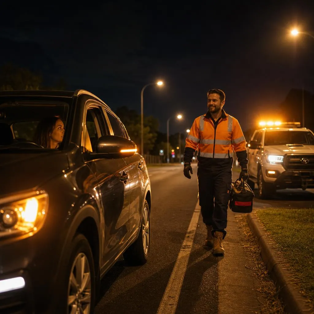 24-hour roadside assistance Logan QLD: jump starts, flat tyres, lockouts and fuel delivery The Roadside Guy roadside assistance vehicle in Logan